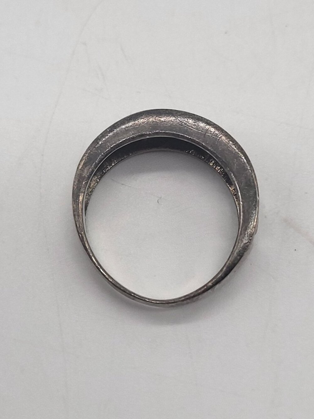 925 Sterling Silver Vintage Floral Heart Scroll Filigree CSE Band Ring Size 7.5 - Picture 4 of 10